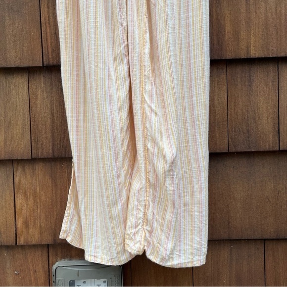 Roxy Feelings Explained Banana Creme Maui Stripe Cropped Jumpsuit Size XSmall - Picture 6 of 16